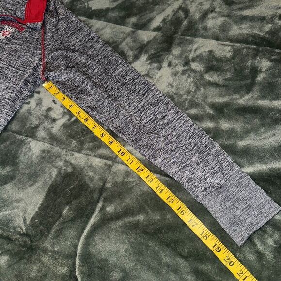 Colosseum University Wisconsin Shirt Women's XL Heather Gray Long Sleeve 1/4 Zip - Picture 6 of 8